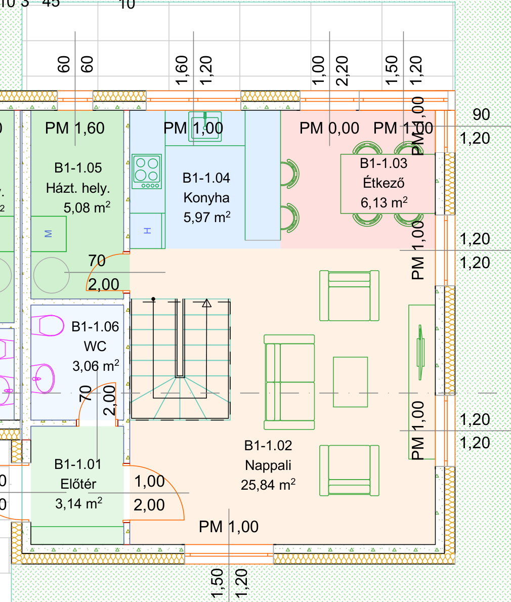 T2-A1 illustrative mirrored floor plan